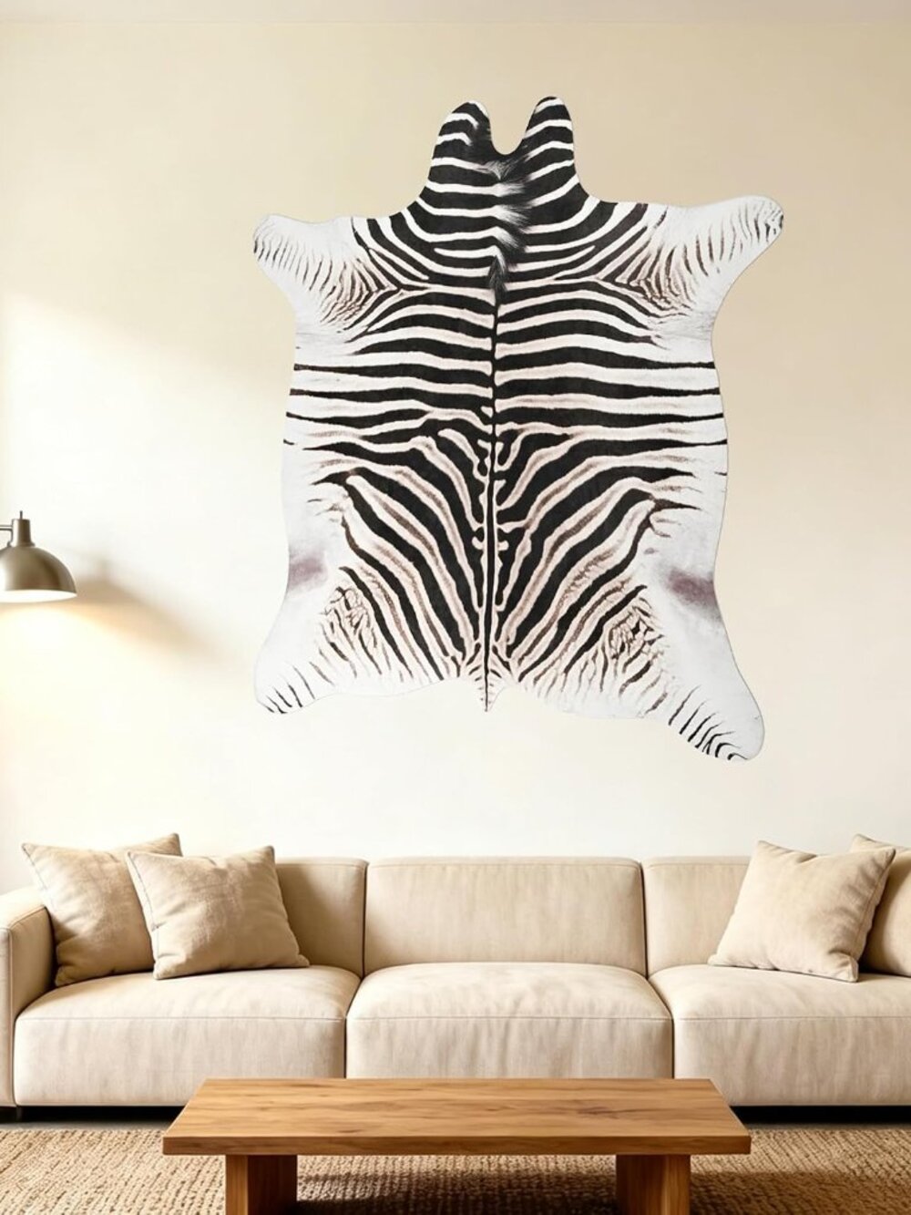 Faux Zebra Cowhide Rug 6.2*7ft - Picture 4 of 8